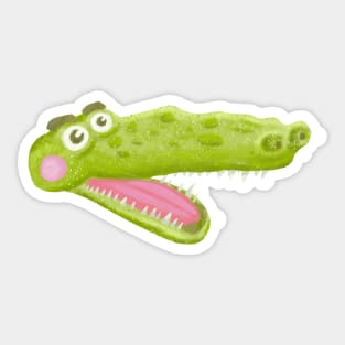 Funny head of crocodile Sticker